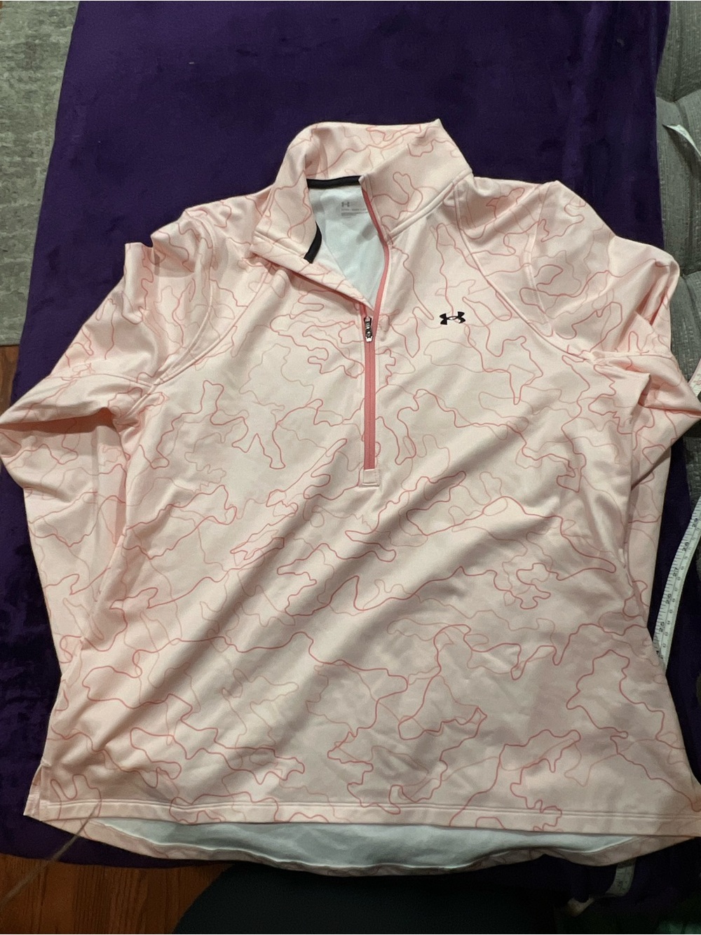 Under Armour Light Pink & Coral Zip Pullover